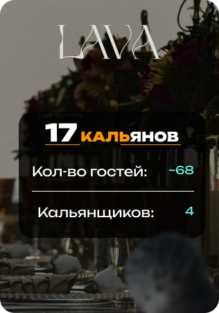17 кальянов на кейтеринг