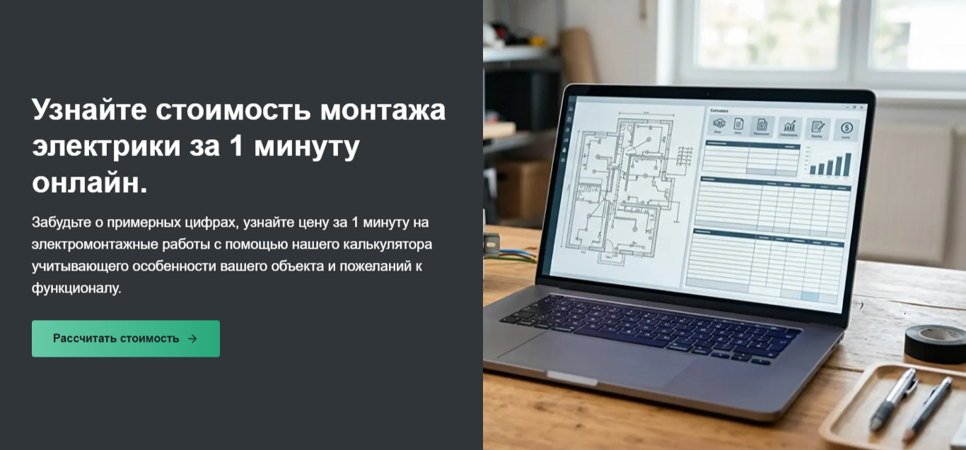 расчет правильной сметы на электромонтажные работы