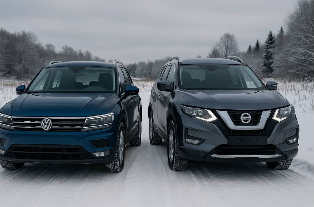Volkswagen Tiguan vs Nissan X-Trail: какой кроссовер лучше для аренды и путешествий по России?