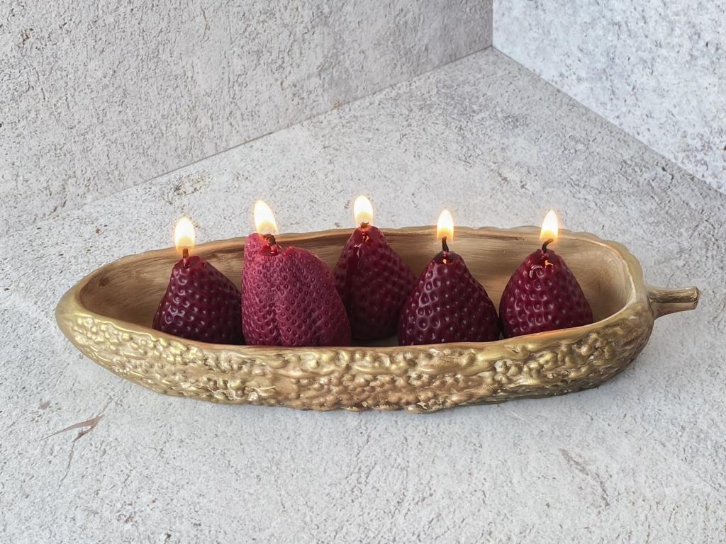 Свечи ручной работы: Клубничный сет