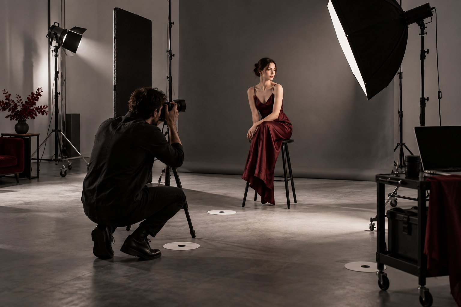 10 Lighting Setups: a practical guide. Conceptual studio lighting illustration.