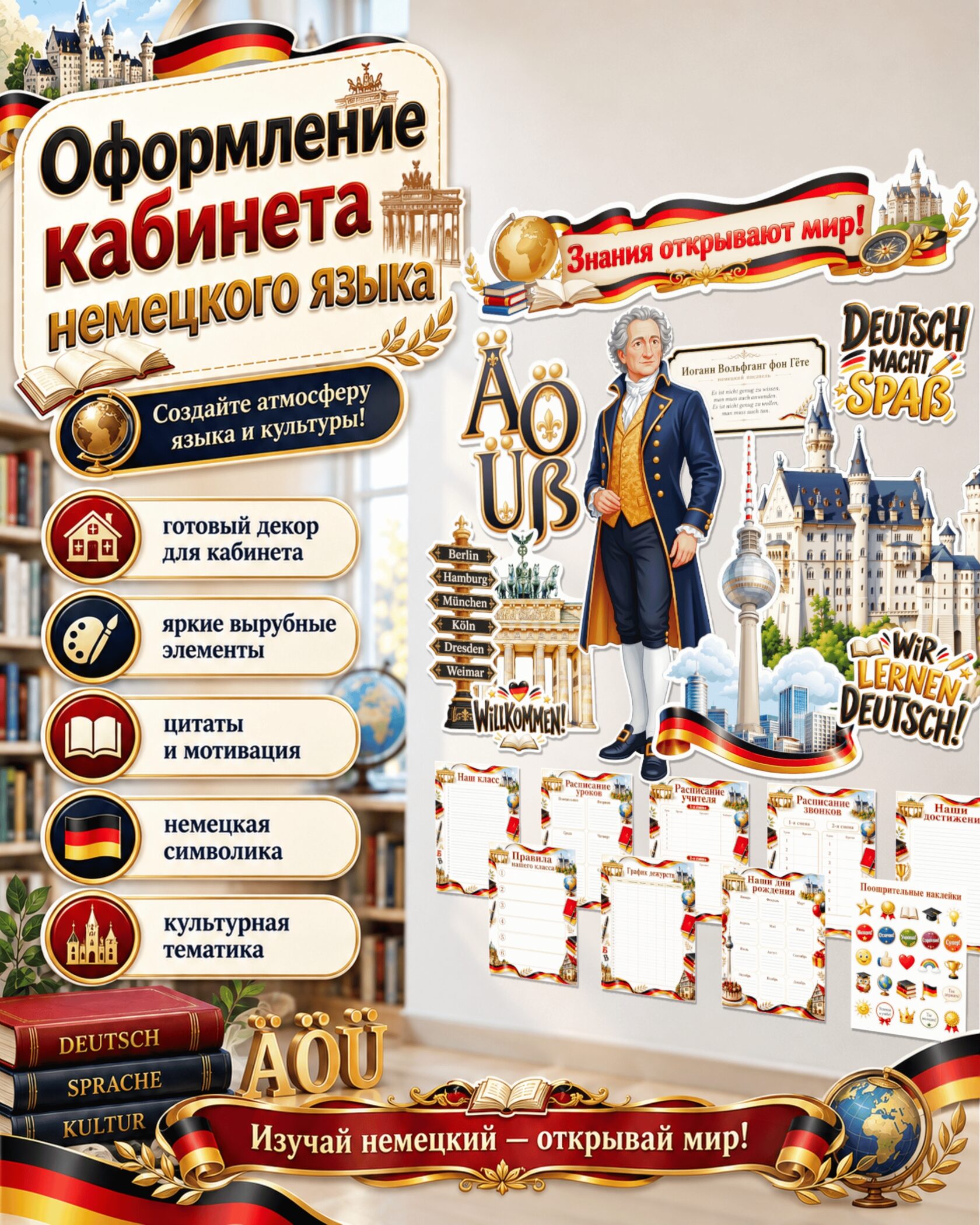 Оформление кабинета немецкого языка