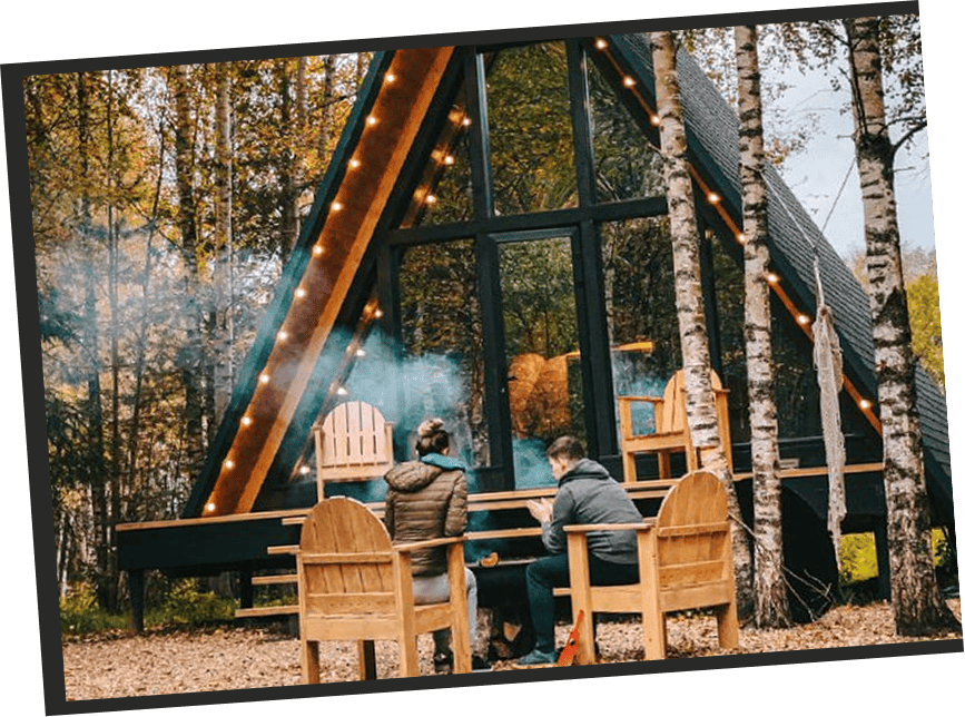 Загородный отдых в афрейм домике Под кронами