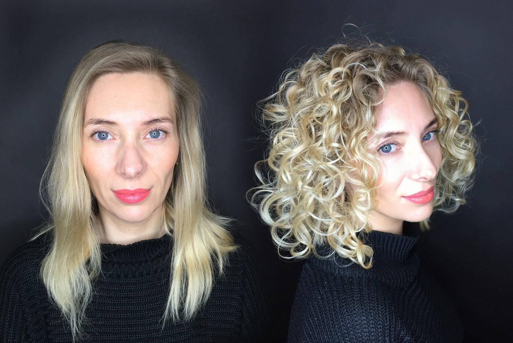 Перманентная завивка волос до и после фото