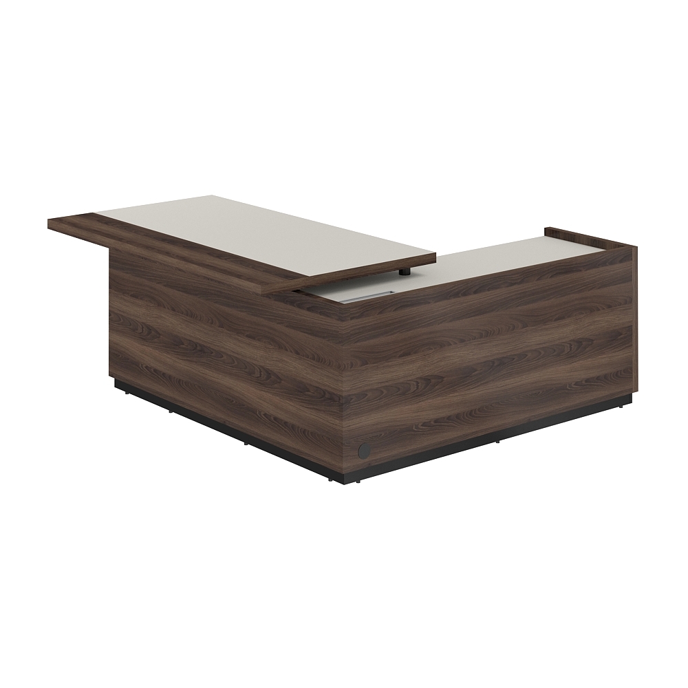  Стол для руководителя с комбинированной столешницей, левый 1850х1850х750 мм