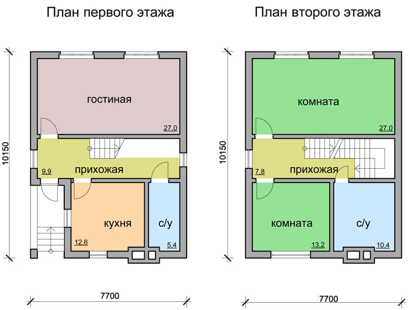 Проект дома 7 метров шириной