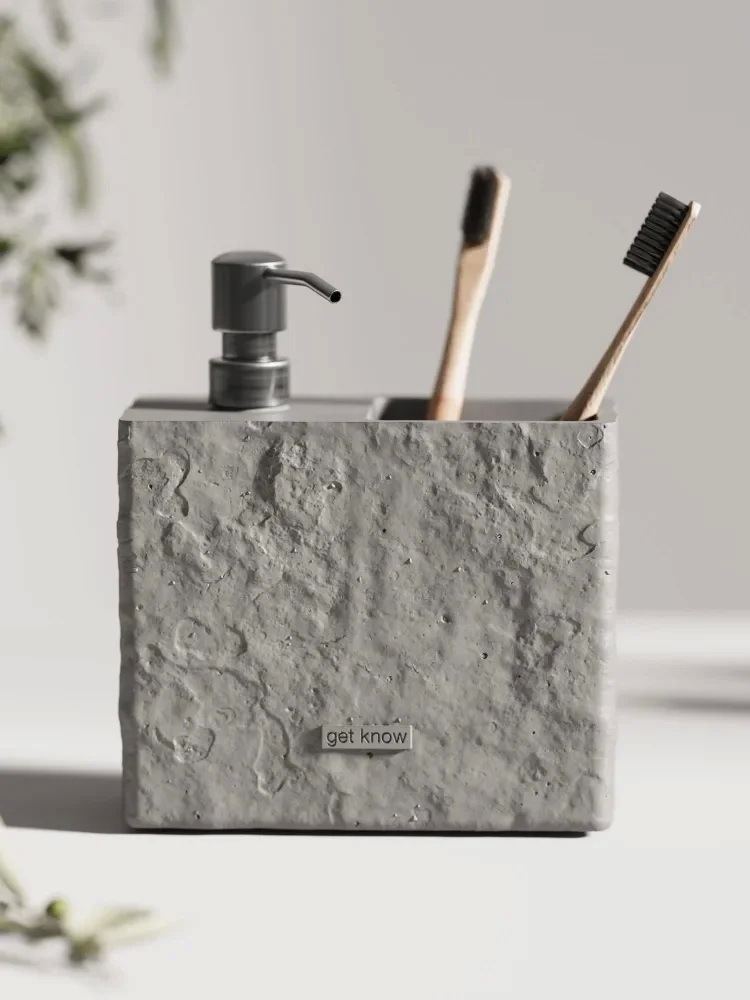 Стакан для зубных щеток, с интегрированным дозатором для ванной комнаты 