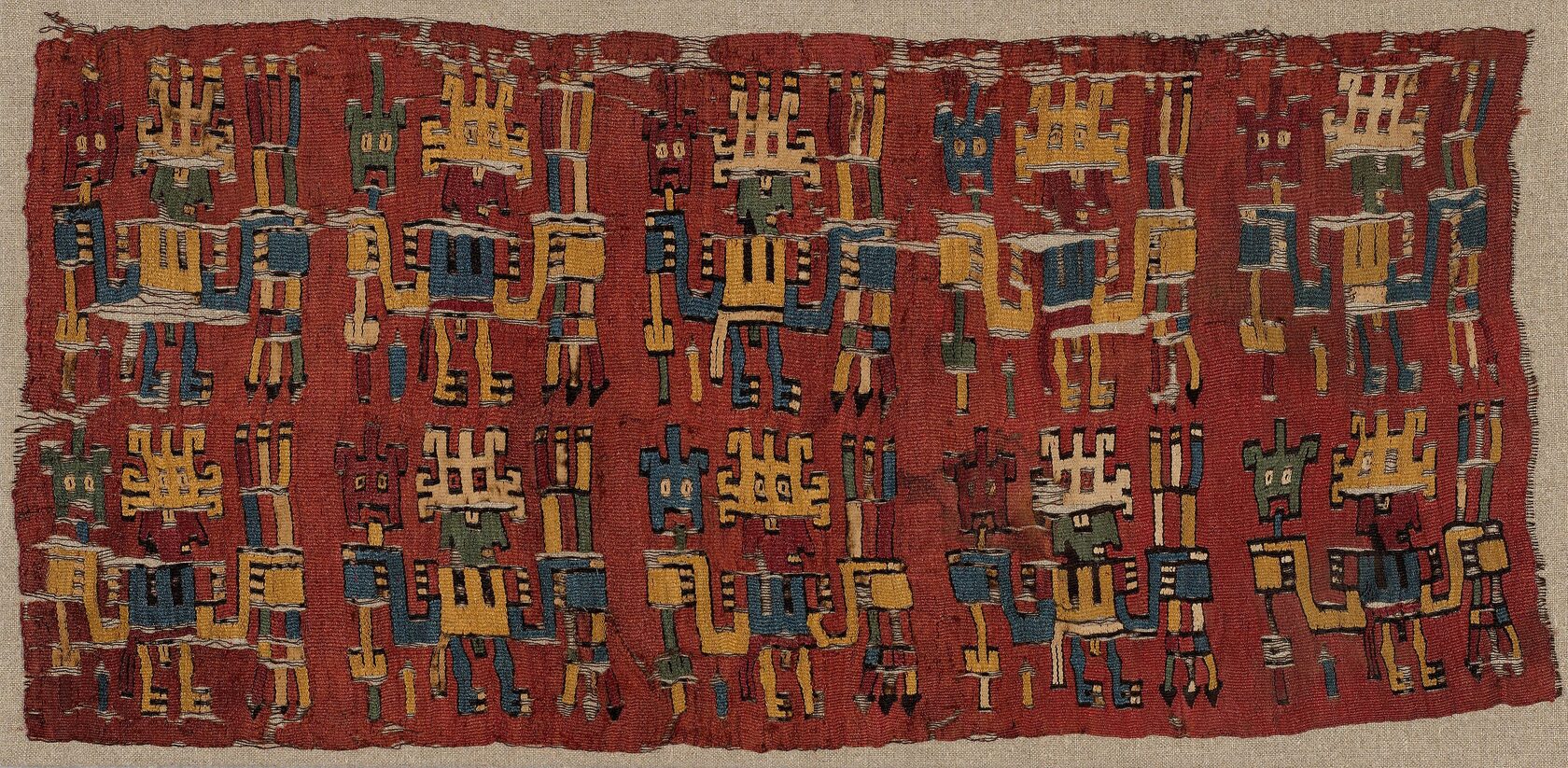 Фрагмент ткани. Наска, 500-600 гг. н.э. Коллекция Art Institute of Chicago.