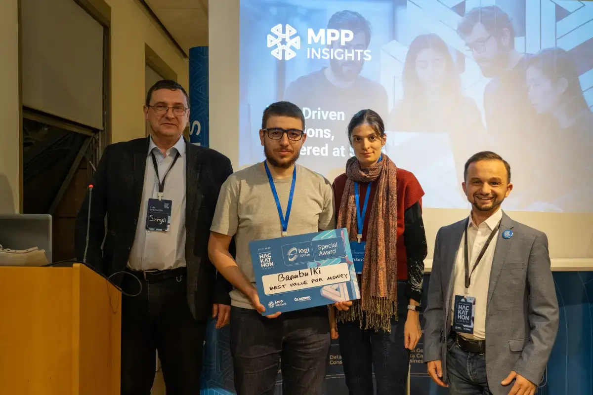 eLogiFest Special Award winners at the LLM 4 ETL Hackathon in Yerevan, Armenia for best value for money