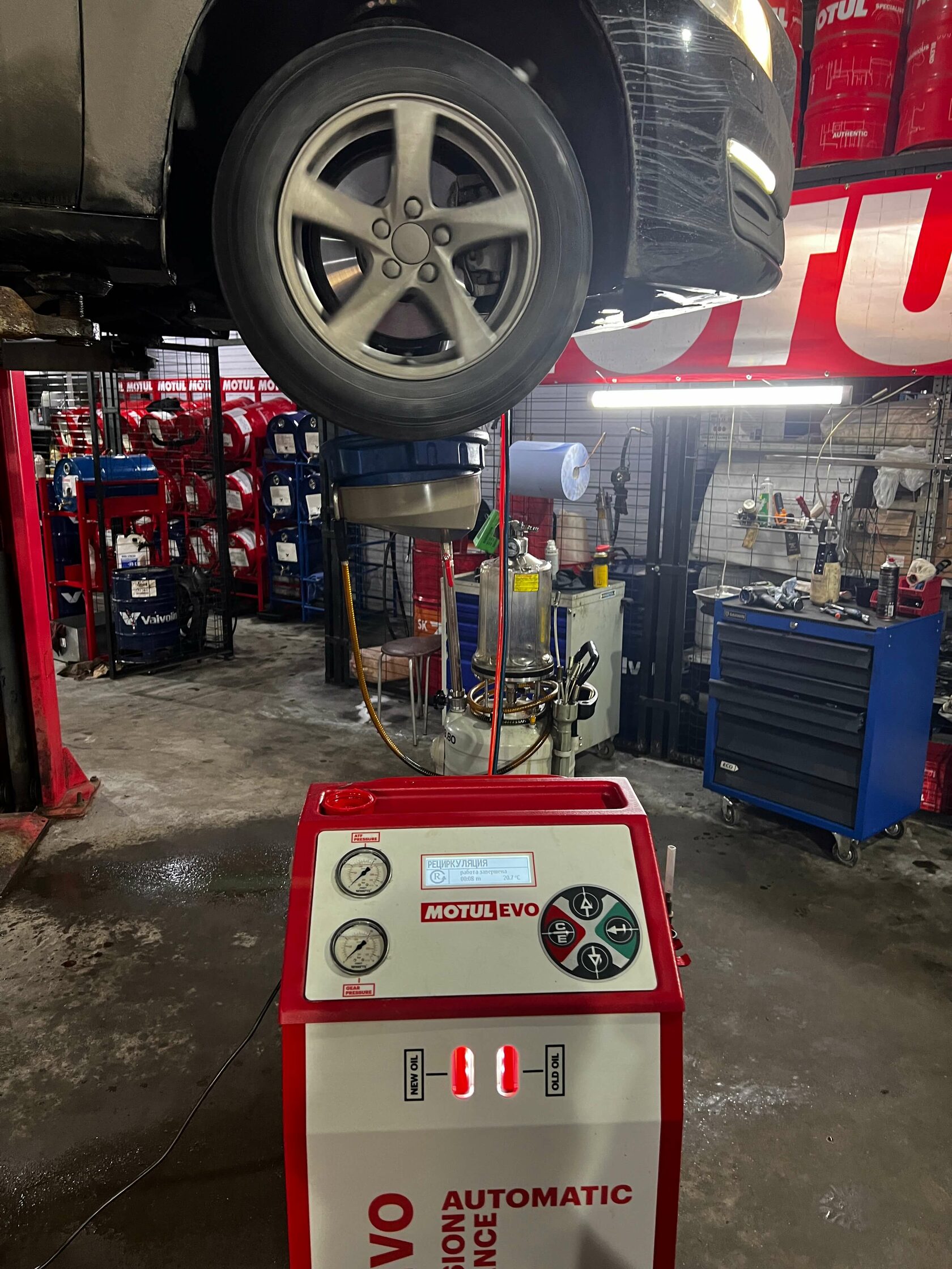 Результат аппаратной замены масла Aisin TF-70SC