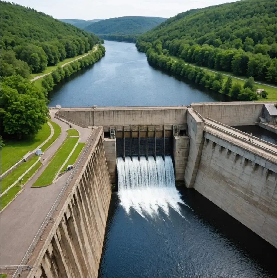Водоподпорное сооружение с водосбросом