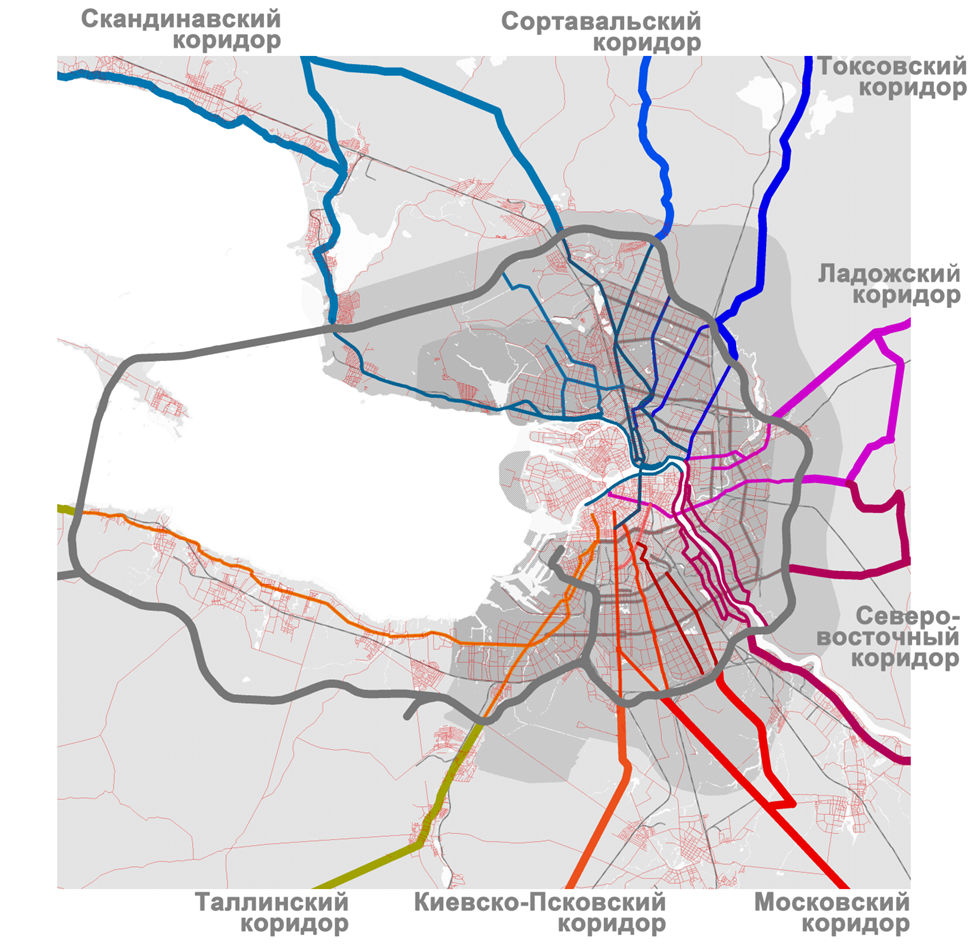 Транспортная схема санкт петербурга