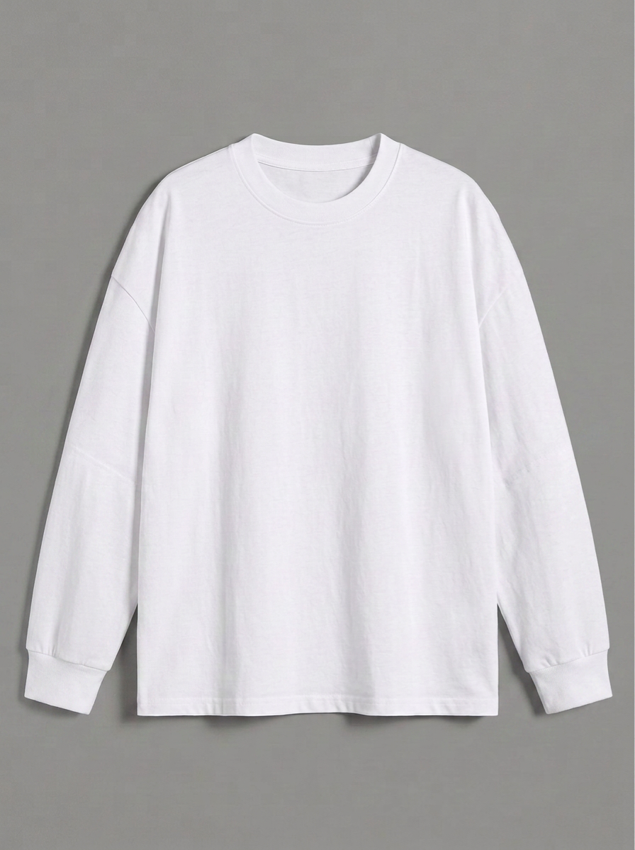 Свитшот Оверсайз Unisex белого цвета, вид спереди