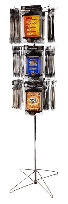 Торговая стойка для выкладки сувенирной и подарочной продукции