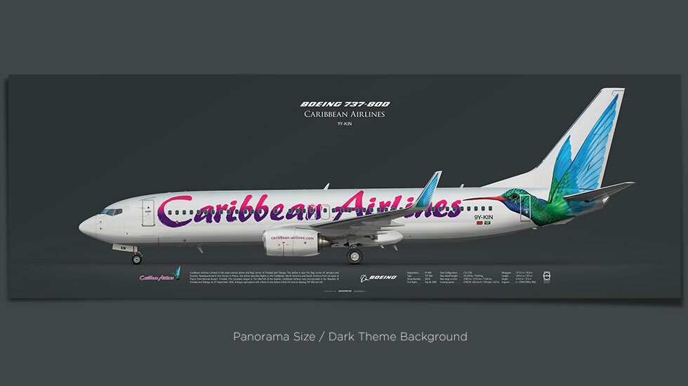 Caribbean Airlines Boeing 737-800 9Y-KIN | Aviaposter