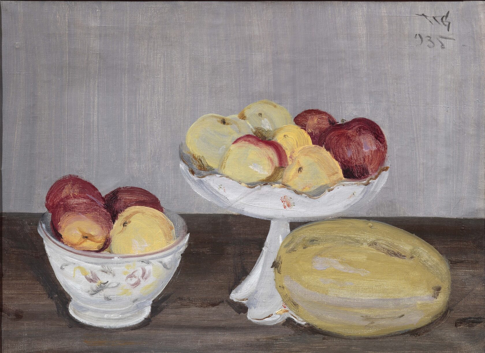 Натюрморт. Яблоки с дыней. 1935