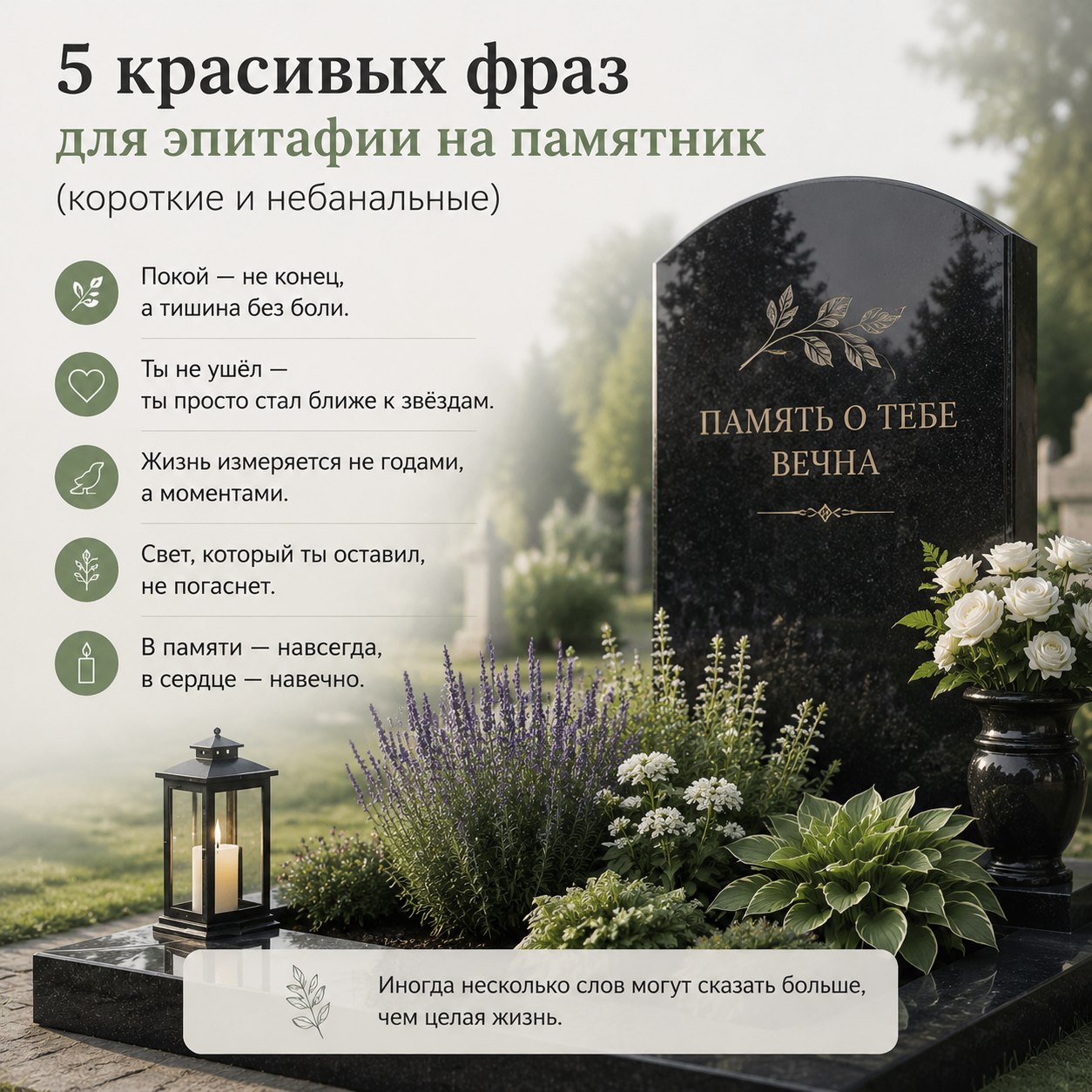 фразы для эпитафии