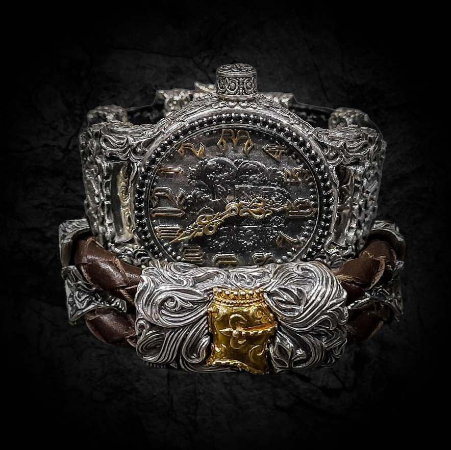 массивный мужской браслет, мужской массивный браслет на руку, серебряный браслет мужской массивный