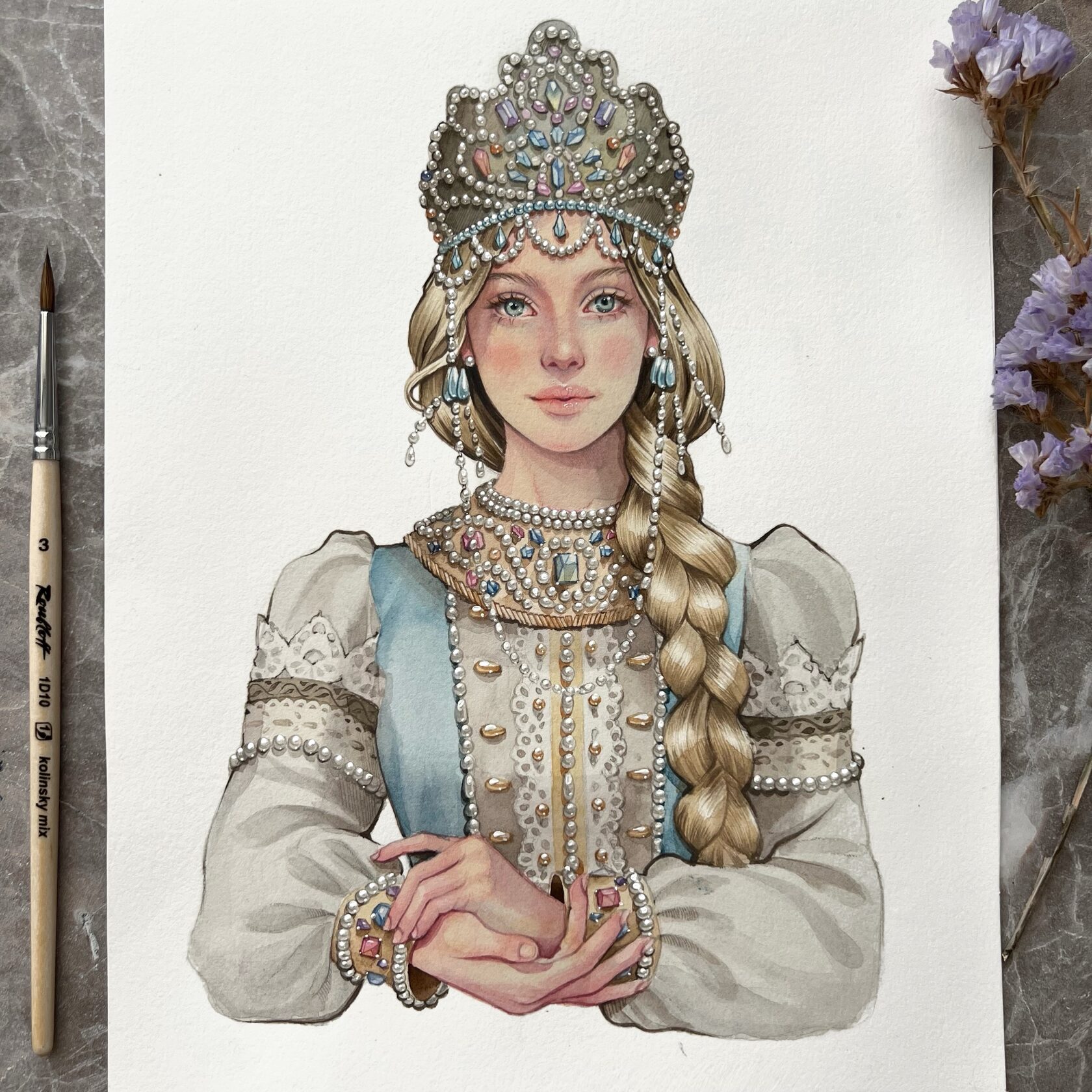 Русские красавицы рисунки Ирина Пирогова