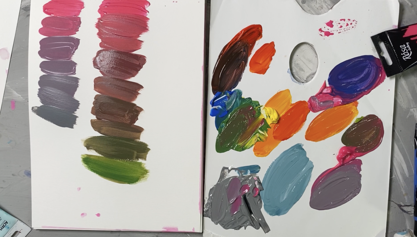 How to Layout an Acrylic Paint Palette