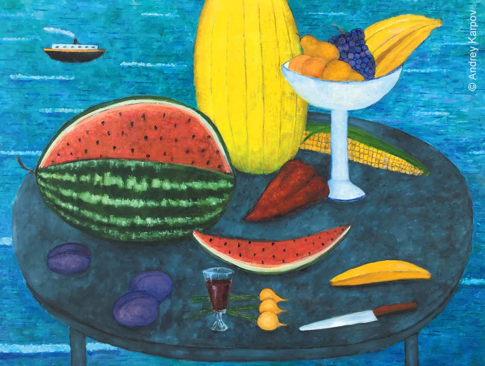 Андрей Карпов. Натюрморт с арбузом. 2018