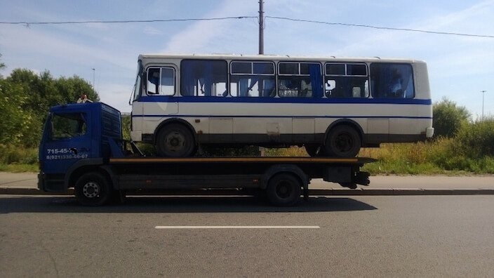 Транспортировка автобуса
