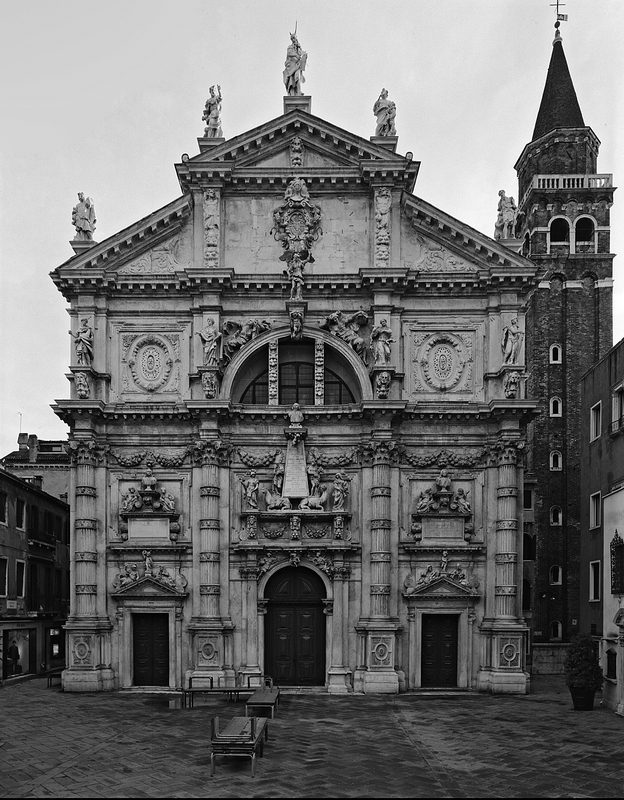 Santa Maria del Giglio Church. Venice. 2007. BW Negative 4×5 inch.