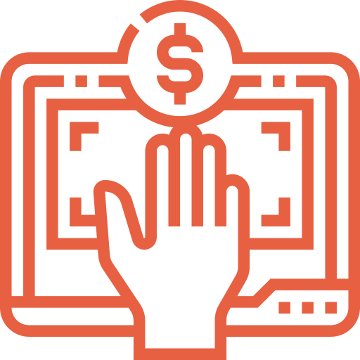 оранжевая иноконка с долларом