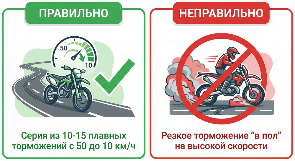 Замена тормозных колодок на эндуро