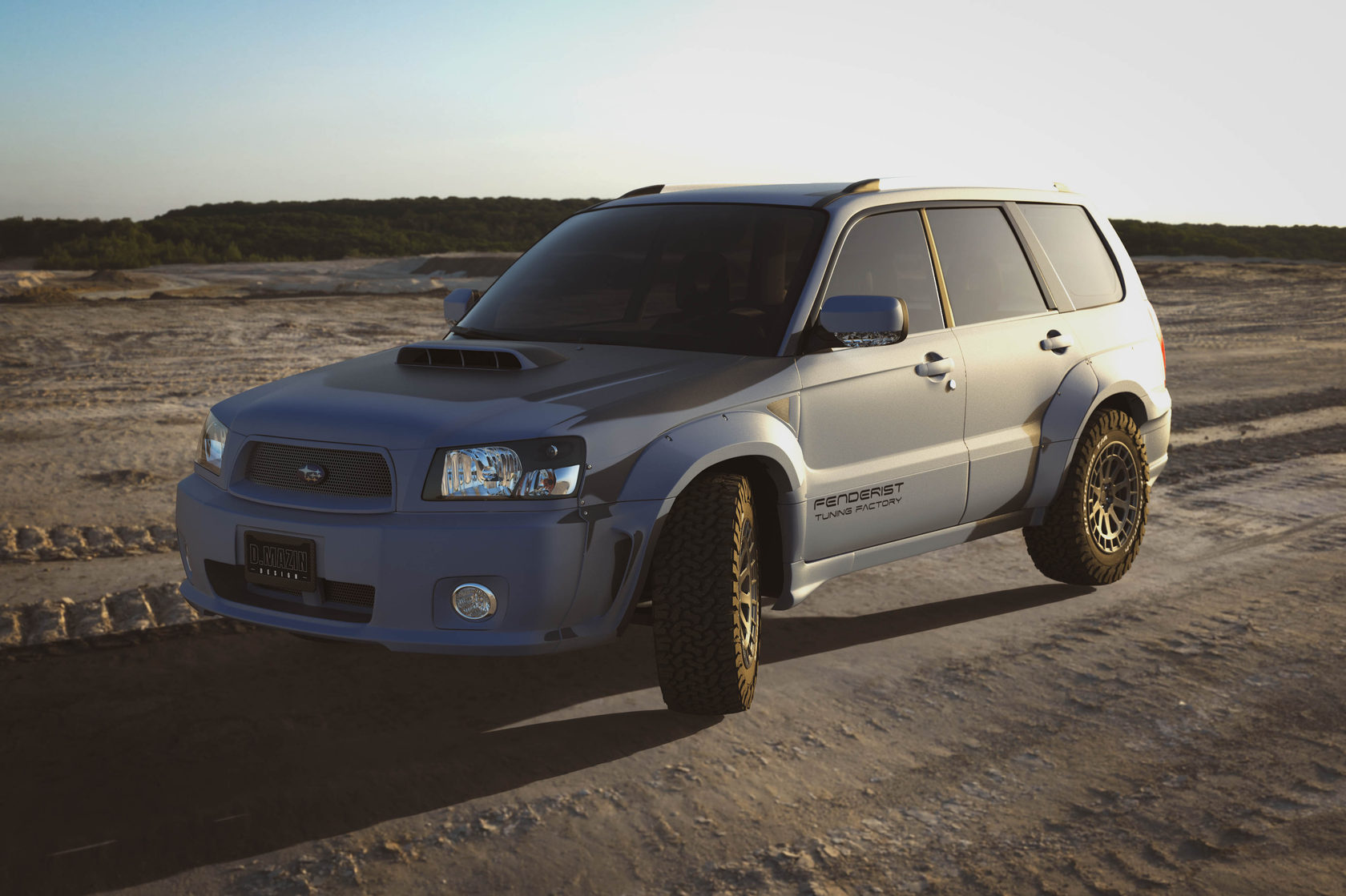 Fender Flares Set / Wide Body Kit SUBARU FORESTER Cross Sport SG5 02-05 ...