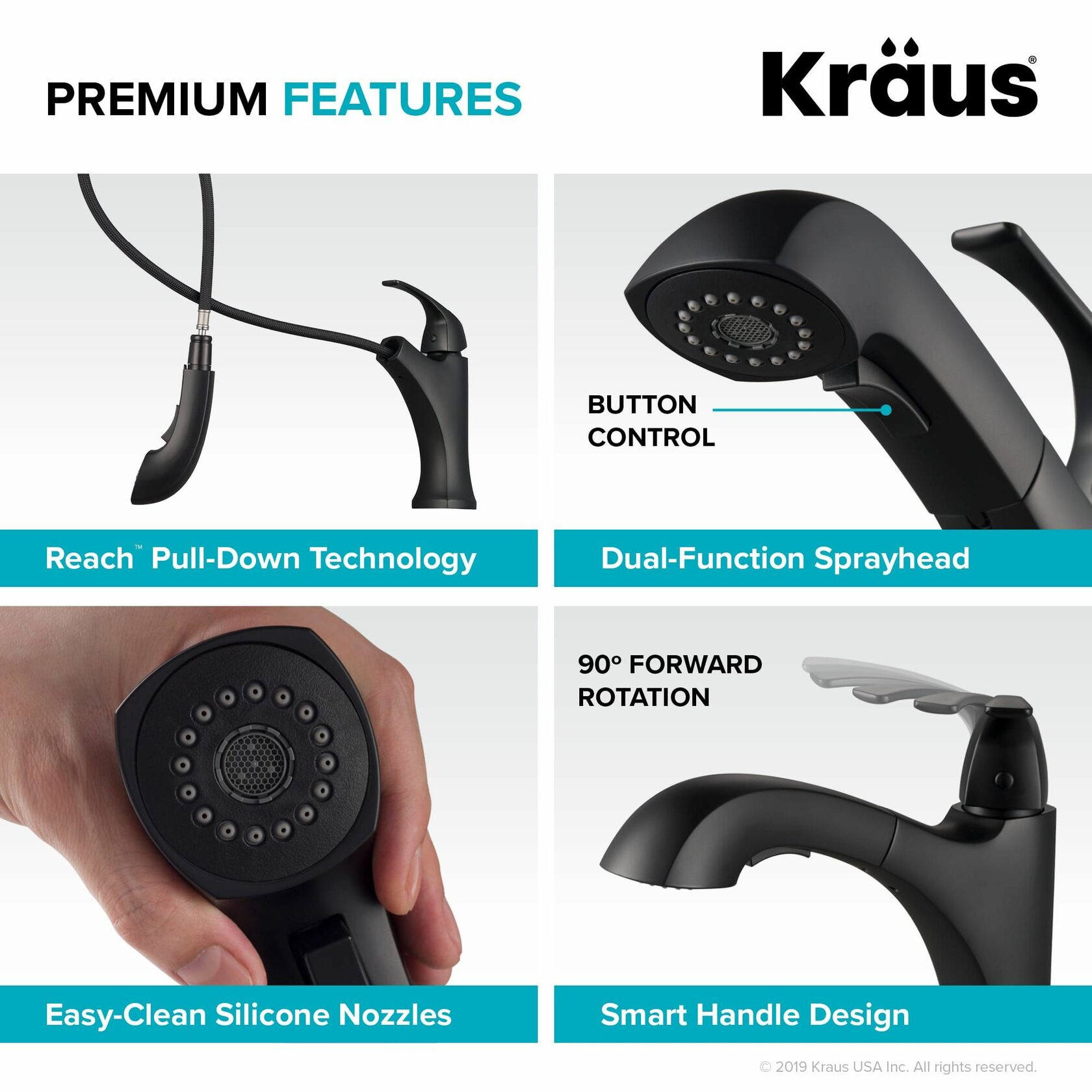 Кухонний змішувач Kraus KPF-2252MB - изображение 7