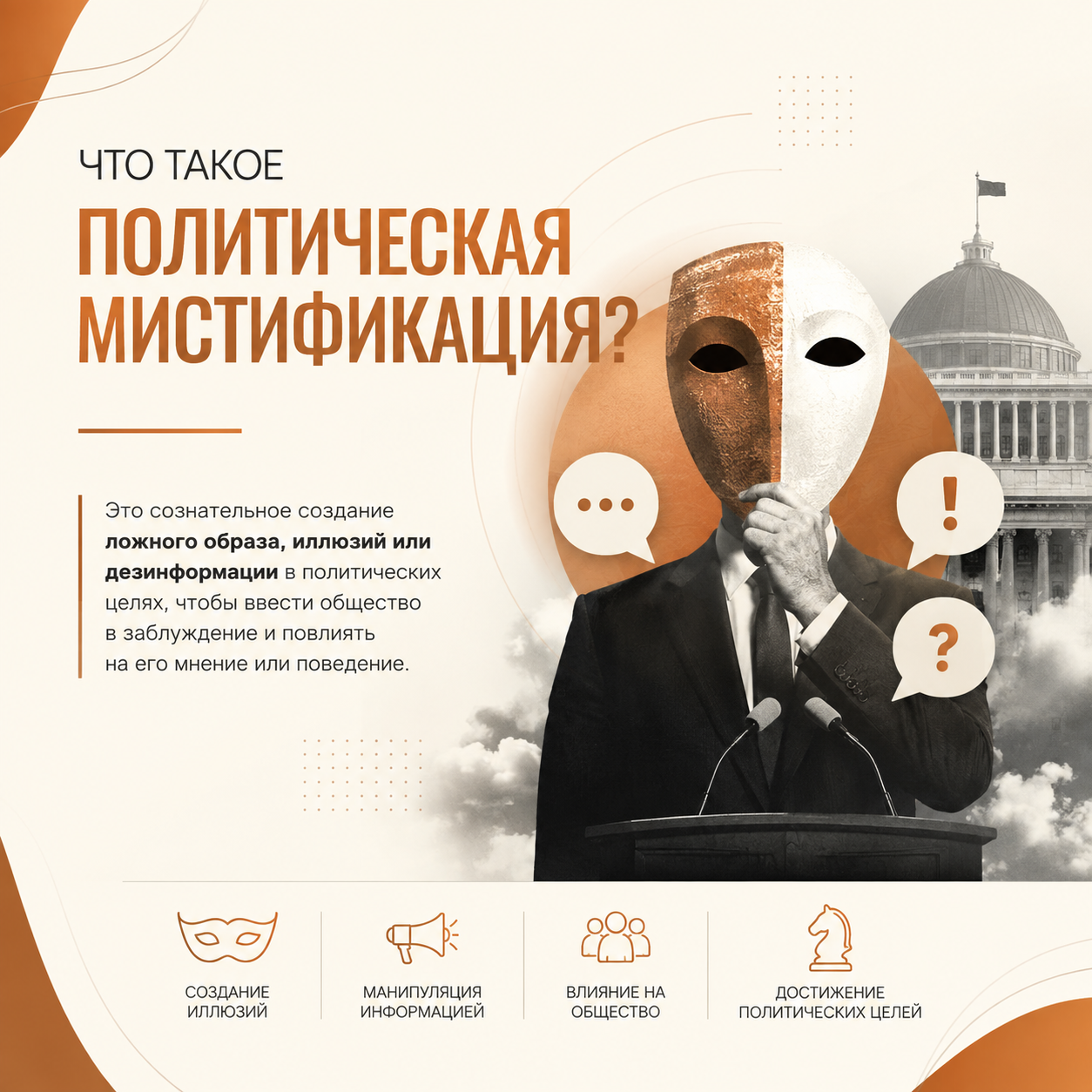 Политическая мистификация: значение цели и примеры