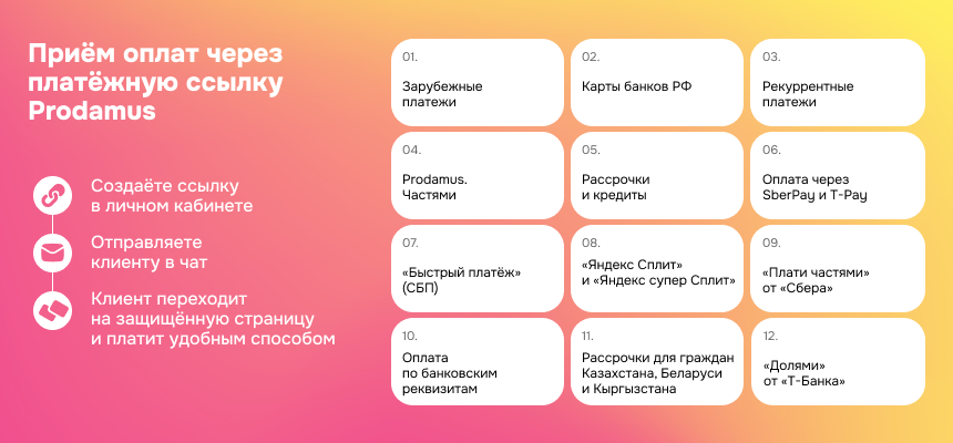 Прием оплат через платежную ссылку - фото