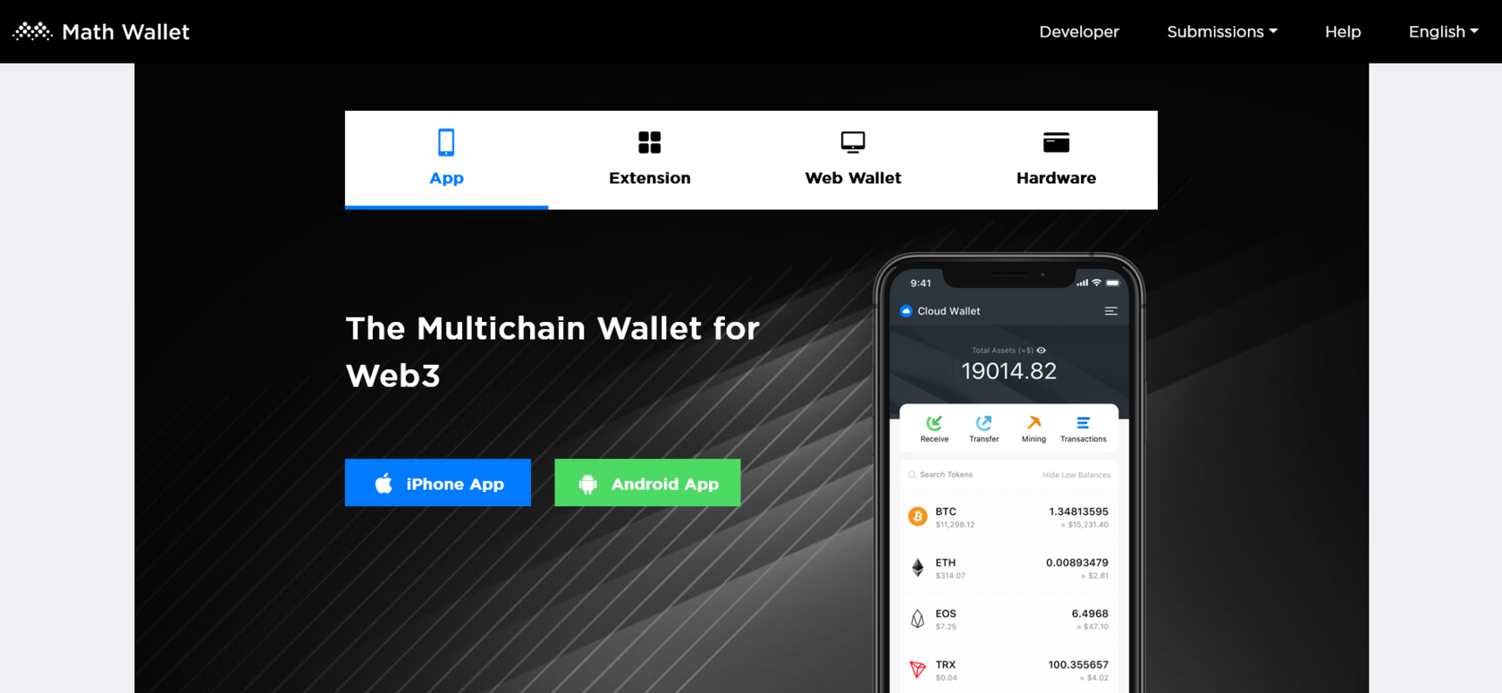 Math Wallet, подборка NFT-кошельков