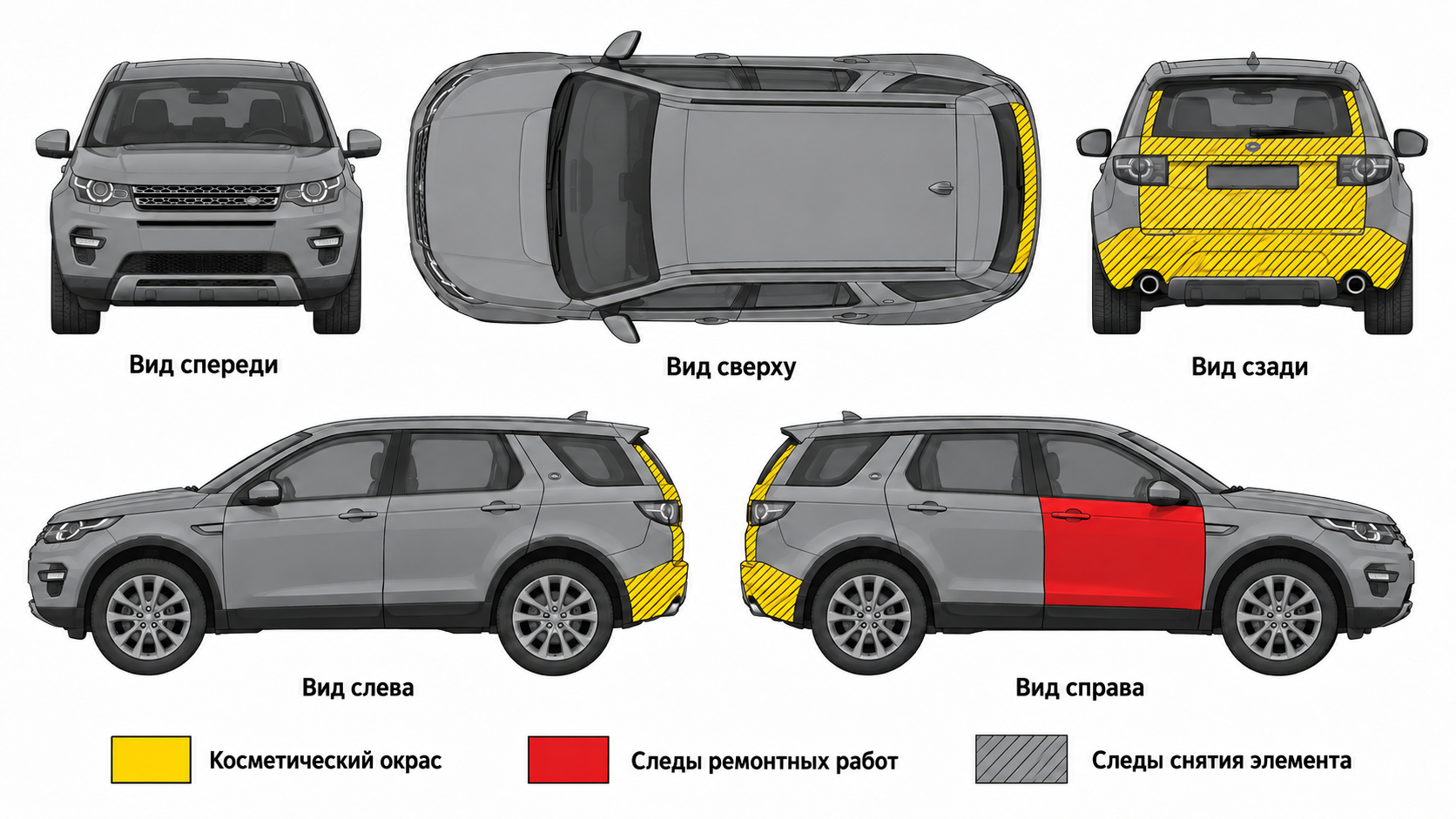 Карта ЛКП Land Rover Discovery Sport I