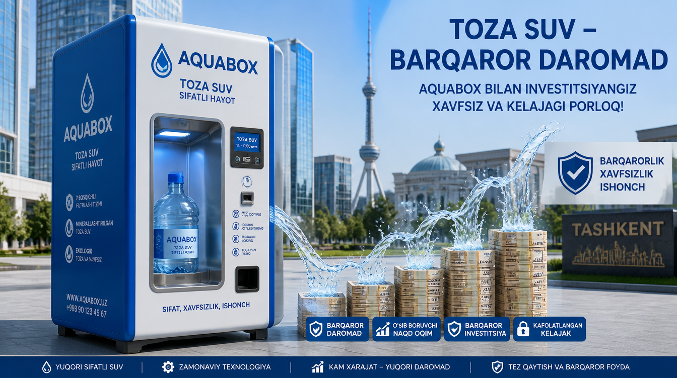 Nima uchun Aquabox vending avtomatlari Ozbekistonda inflyatsiyadan eng yaxshi himoya