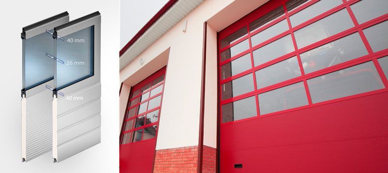 полотно панорамных ворот ПО