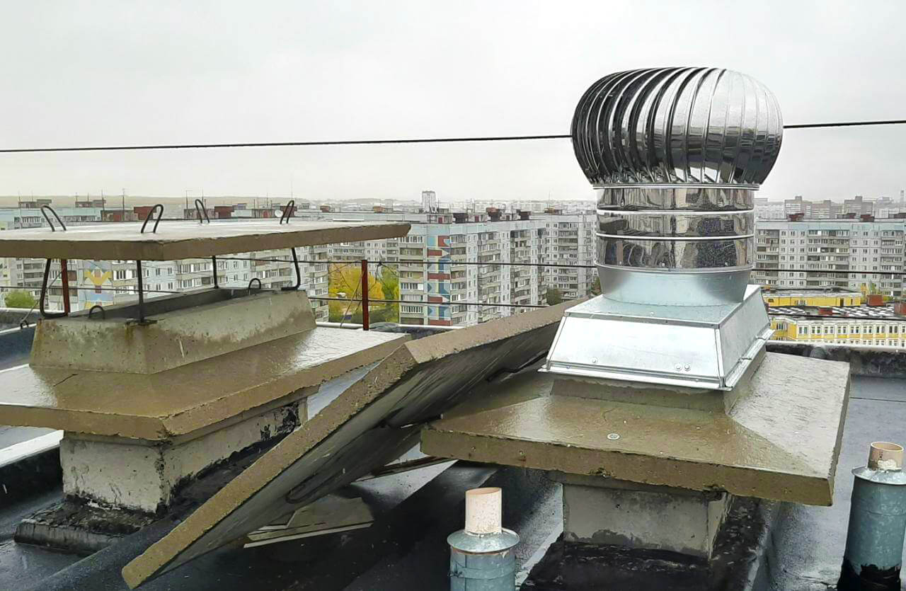 монтаж турбодефлектора в Новосибирске