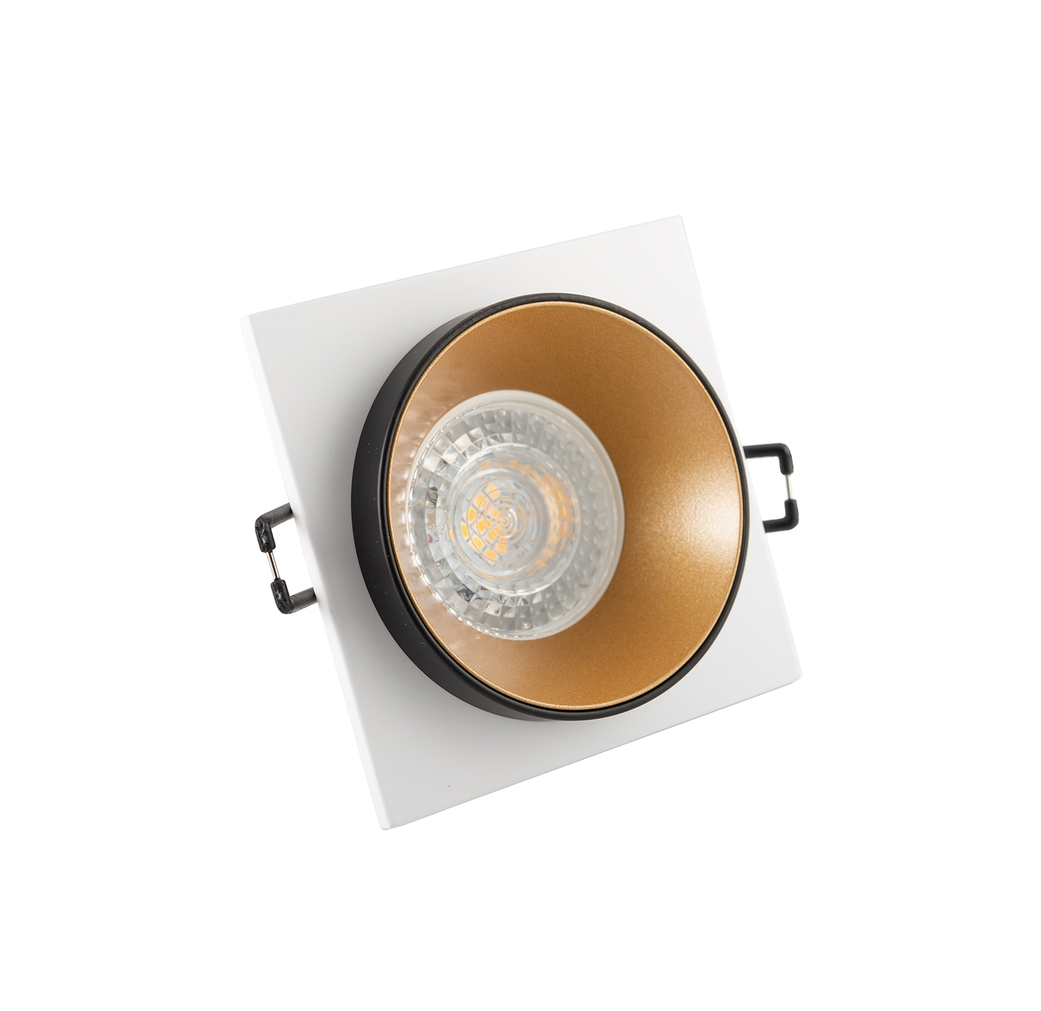 Встраиваемый светильник GU10 черный/золотой алюминий Denkirs DK2402-GD DK2402-GD