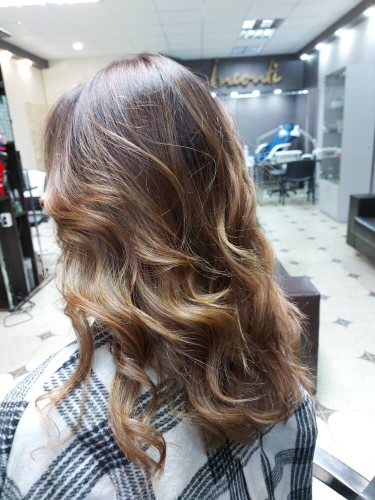 мелирование на средние волосы