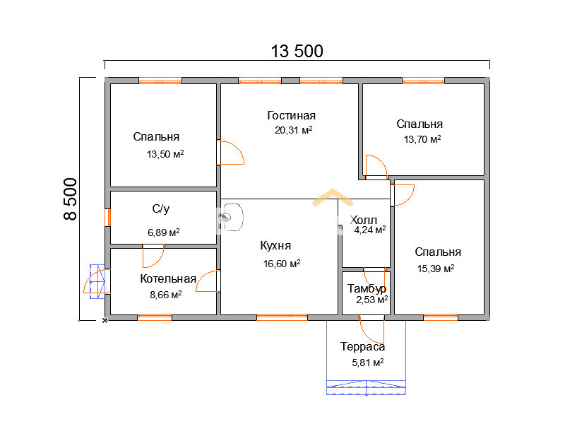 10x13 проект дома