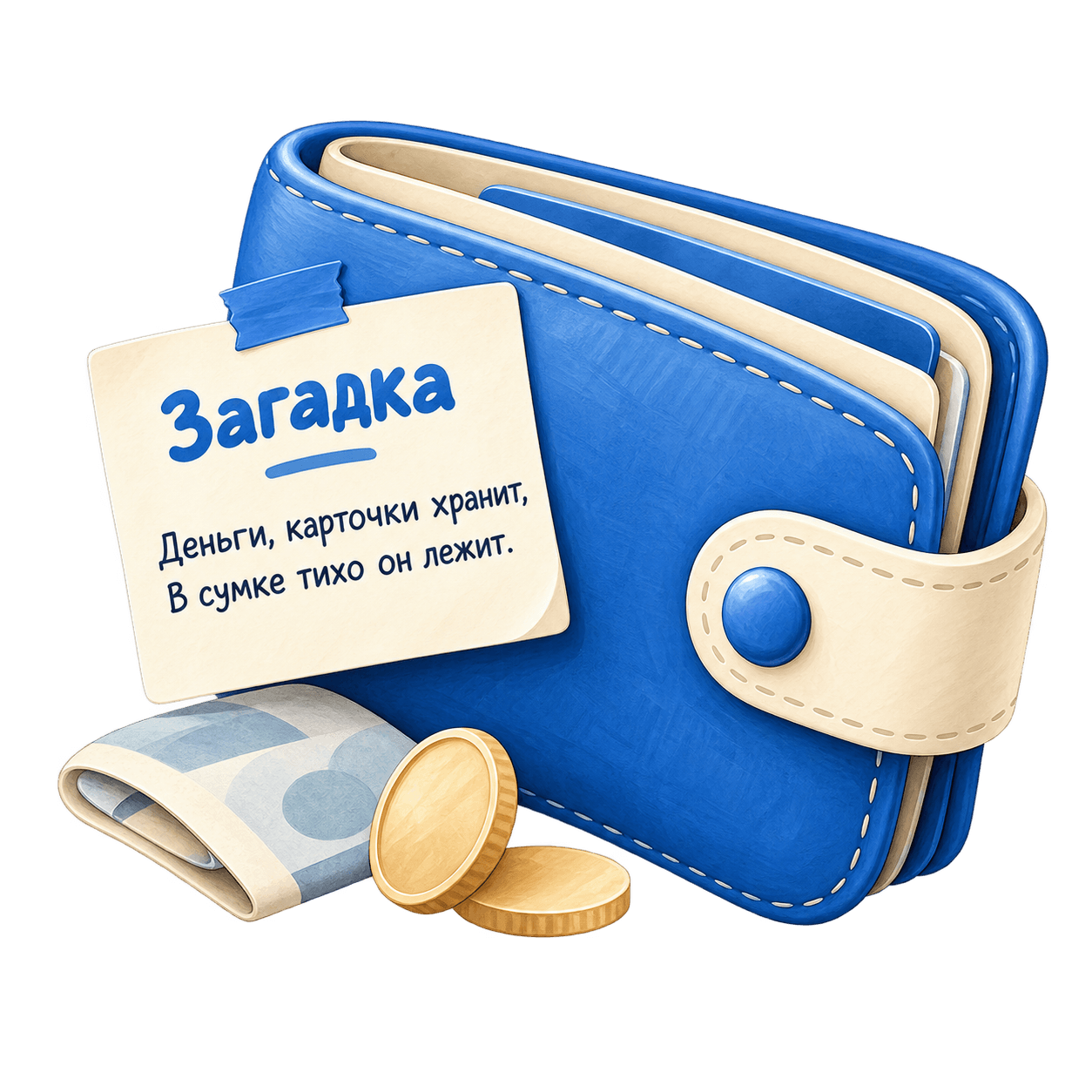 Кошелёк и записка для домашнего квеста