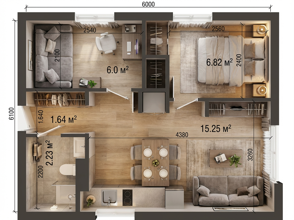 Планировка UNO 54 — 3.0