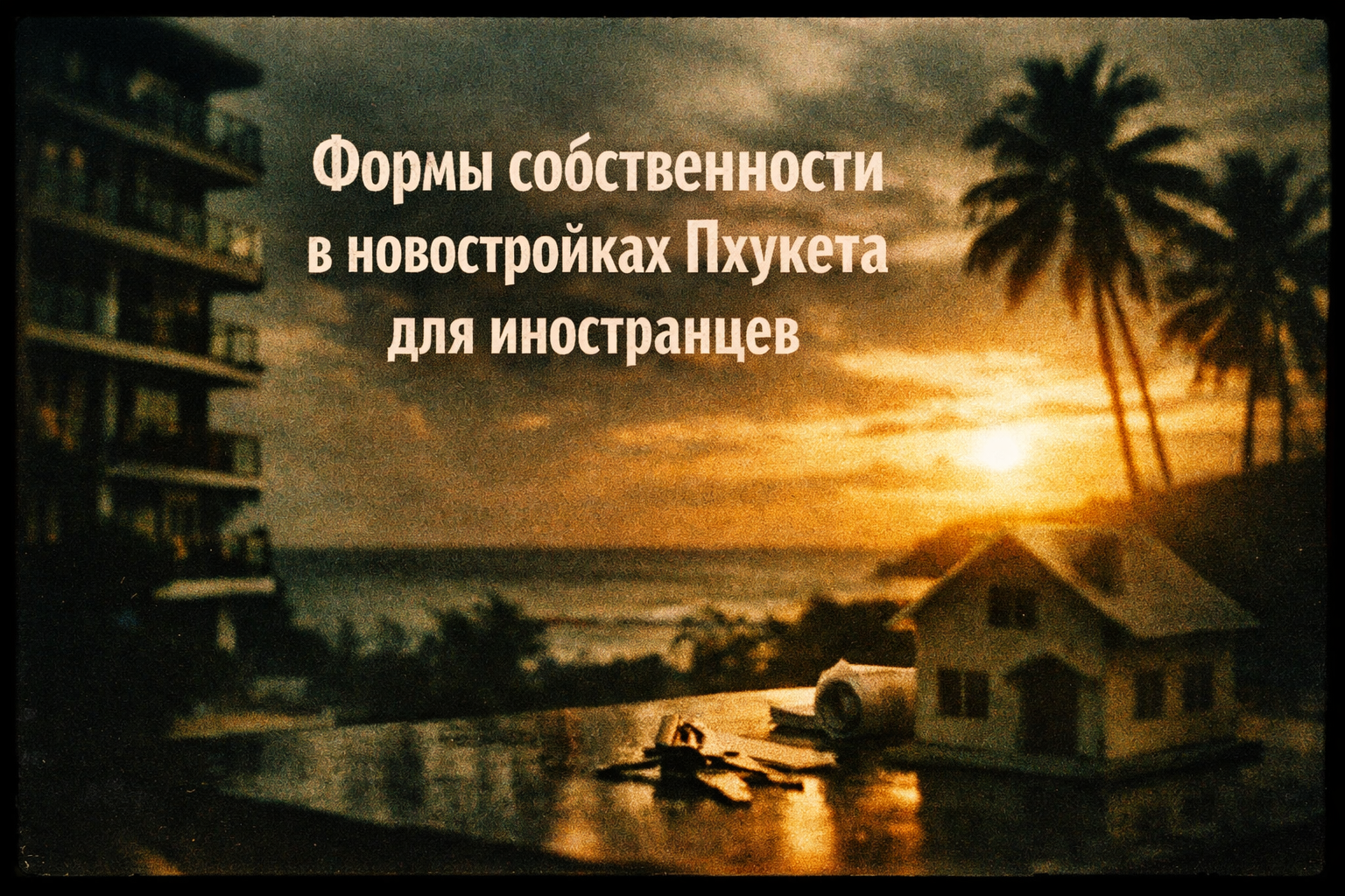Свобода владения кондо и ограничения для вилл — что доступно иностранцам Представьте: вы полностью владеете квартирой в премиум-кондо у моря, передаёте её по наследству или продаёте без ограничений. Для иностранцев на Пхукете это реальность в кондо, но не