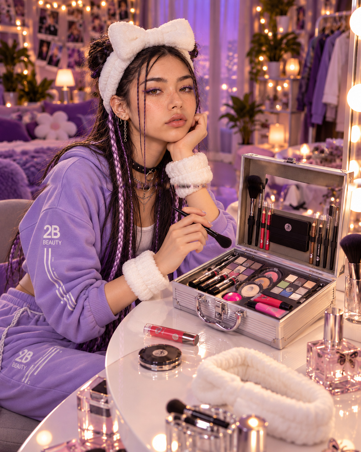 Модель с открытым чемоданчиком STYLE Silver