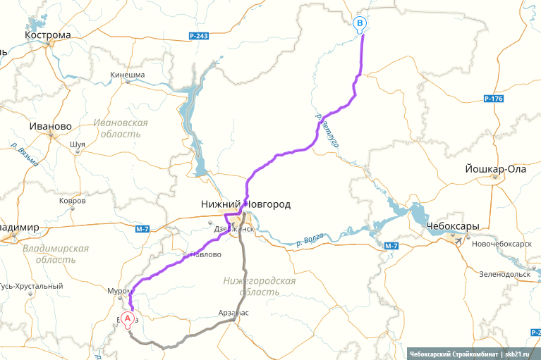 Карта кулебаки нижегородской области