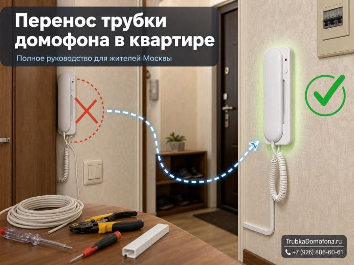 Перенос трубки домофона в квартире: полное руководство для жителей Москвы