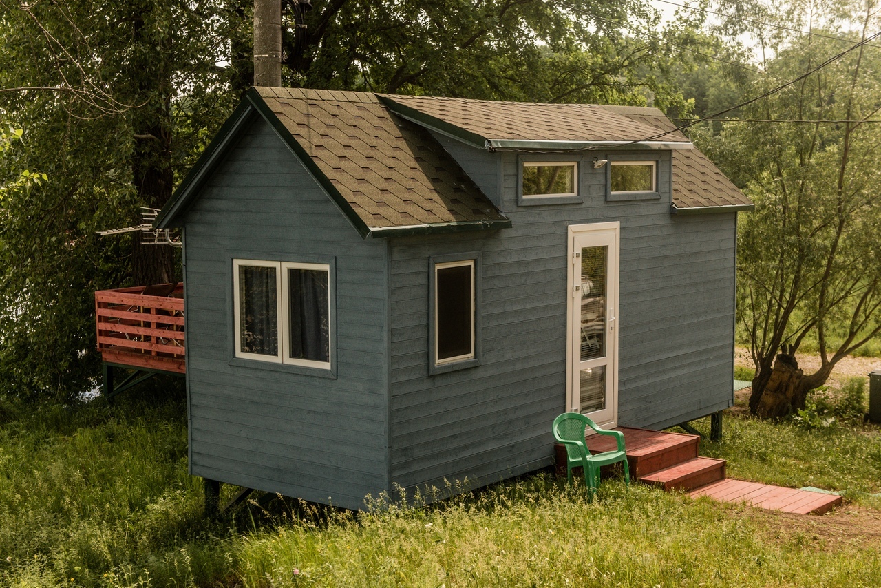 Синий Tiny House дом в Самаре