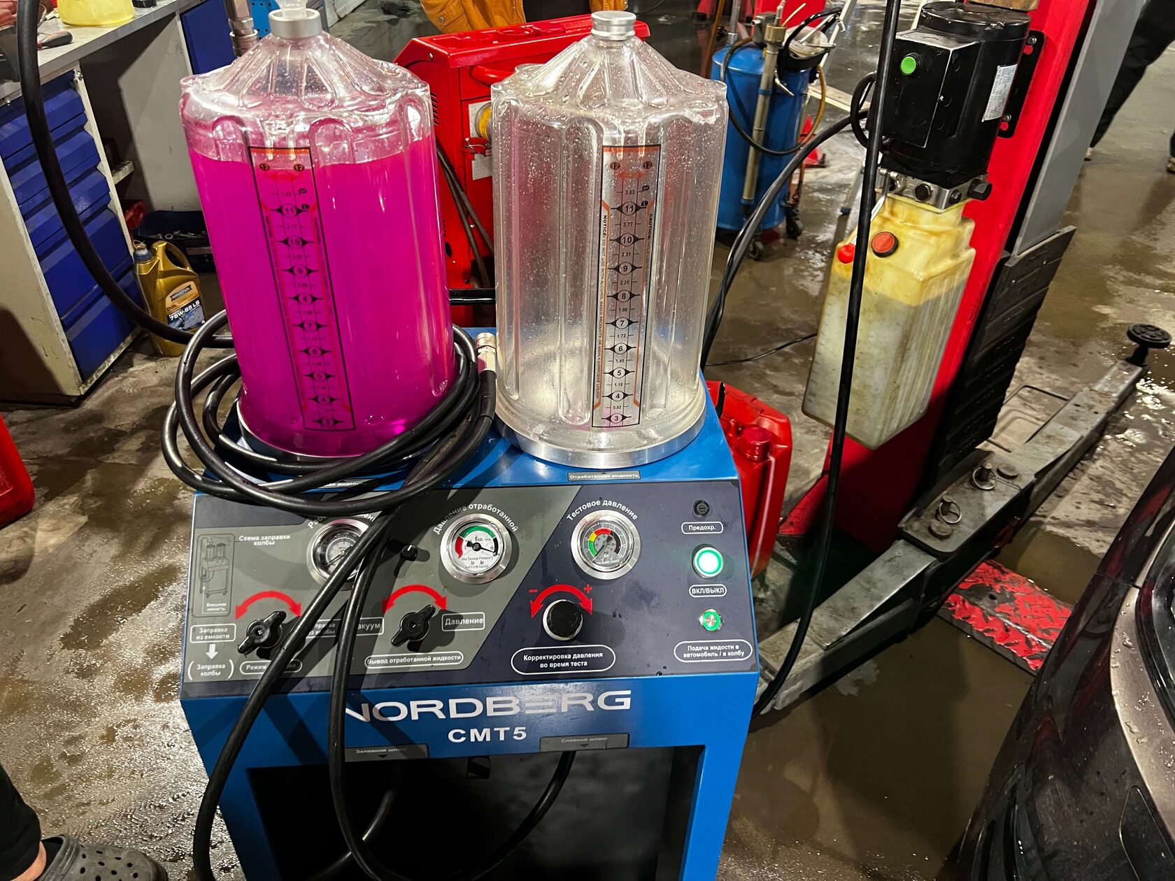 Процесс аппаратной замены антифриза