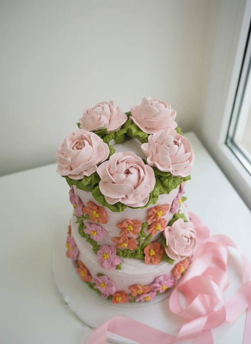 Тортик из зефира двухъярусный 2